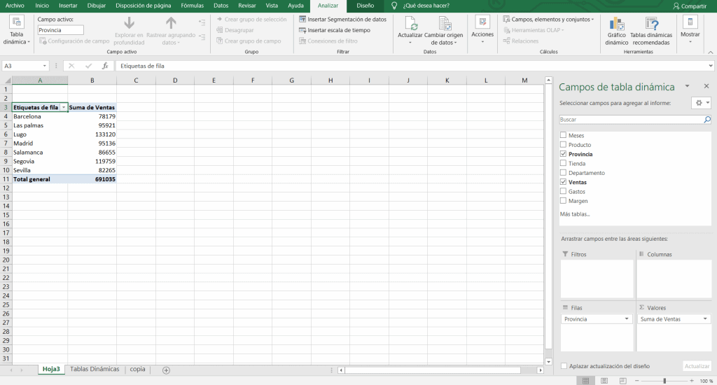 Ventajas de trabajar con tablas en Excel