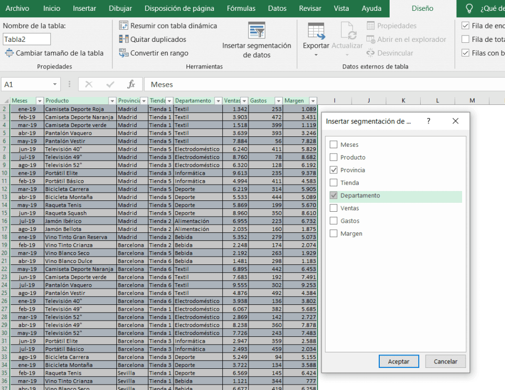 Ventajas de trabajar con tablas en Excel