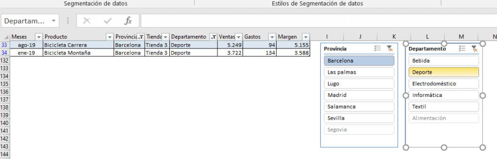 Ventajas de trabajar con tablas en Excel