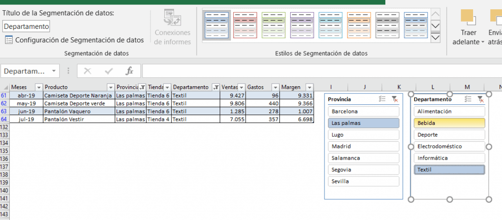 Ventajas de trabajar con tablas en Excel